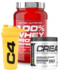 PROMO STACK SCITEC WHEY + CREATINE + SHAKER FREE
